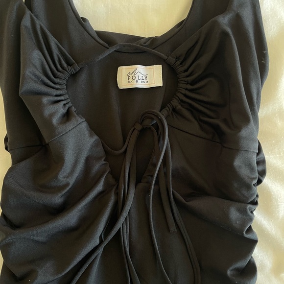 Black Ruched Mini Dress by Oh Polly🖤 - Picture 5 of 7
